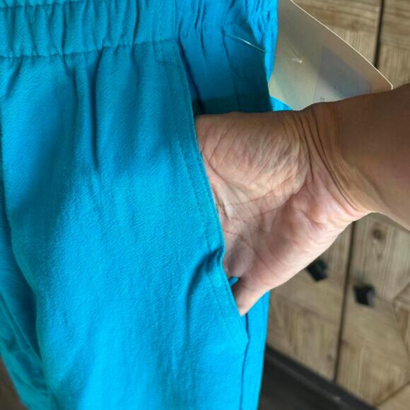 NWT B'Gauze Women's Blue Straight Leg Casual Pants Size L/XL Summer - Picture 2 of 4